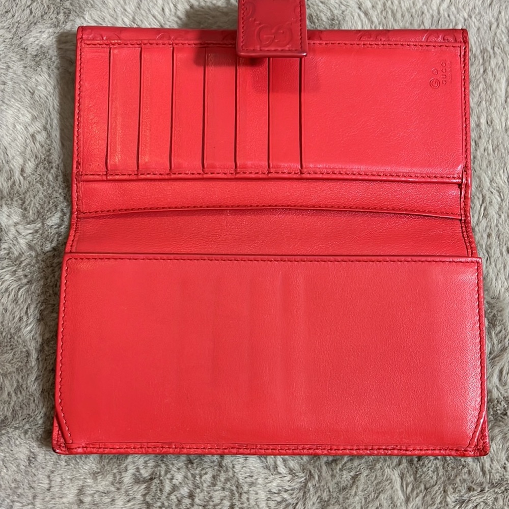 Gucci monogram wallet vintage 100% authentic serial # in pics Red Price Is Firm - Picture 5 of 15